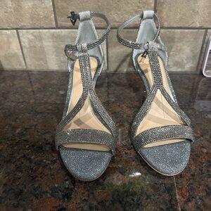 Gianni Bini Glittering Silver Heels